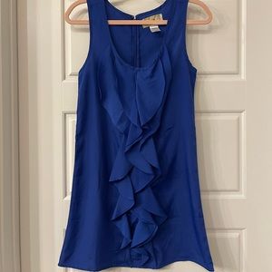 Francesca’s Collections blue ruffle tank top size small